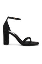 Saint Laurent Suede Pin Loulou Ankle Strap Sandals In Black