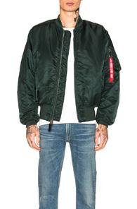 Alpha Industries Ma-1 Blood Chit Jacket In Green