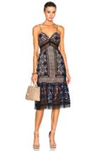 Self-portrait Strappy Max Dress In Blue