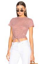 Nanushka Vicco Tie Top In Red,stripes