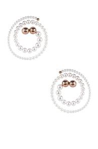 Y/project Pearl Spiral Earrings In Metallic