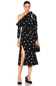 Monse Polka Dot Dress In Black,geometric Print