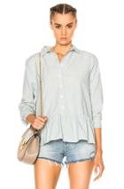 The Great Drop Ruffle Oxford In Blue,stripes
