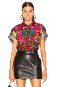 Pierre-louis Mascia Razzoli Wash Shirt In Floral,pink,red