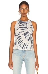 Raquel Allegra Swing Tank Without Shred In Blue,ombre & Tie Dye,white