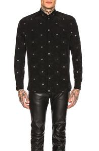Saint Laurent Long Sleeve Shirt In Black,floral