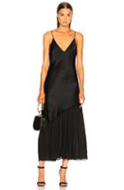 Frame Satin Lounge Dress In Black
