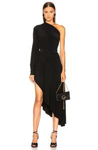 Norma Kamali All In One Hi Low Dress In Black