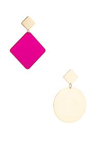 Isabel Marant Geometric Earrings In Metallic,pink