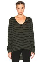 Rta Camille Sweater In Green,stripes