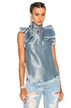 Marques ' Almeida Halterneck Top In Blue