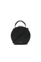Saint Laurent Small Leather Mica Hat Case In Black