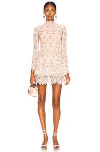 Jonathan Simkhai Lace Long Sleeve Dress In Pink