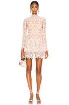 Jonathan Simkhai Lace Long Sleeve Dress In Pink