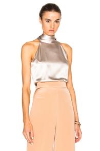 Galvan Tie Neck Top In Metallics