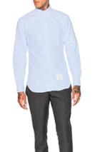 Thom Browne Hector & Bone Embroidered Oxford Shirt In Blue