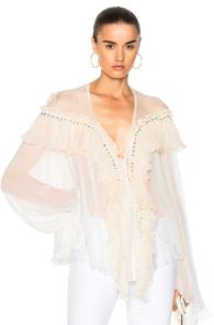 Jonathan Simkhai Grommet Ruffle Top In White