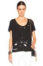 Unravel Basic Distressed Tee In Black