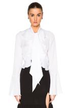 Givenchy Ruffle Blouse In White