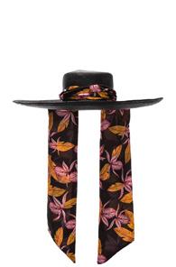 Sensi Studio Cordovez Wide Brim Hat In Black,floral