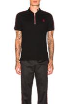 Givenchy Zip Polo In Black,red