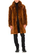 Ann Demeulemeester Sheep Fur Jacket In Brown