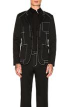 Givenchy Contrast Stitch Jacket In Black