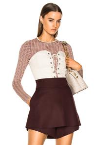 Stella Mccartney Fitted Sweater In Neutrals,red