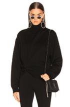 T By Alexander Wang Double Layered Turtleneck Sweater In Black