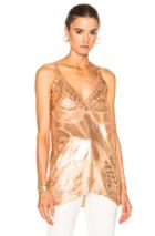Stella Mccartney Sable Satin Top In Neutrals,pink,metallics