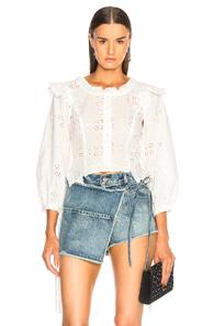 Sandy Liang Allie Top In White