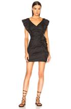 Isabel Marant Etoile Topaz Chic Linen Strapless Dress In Abstract,black