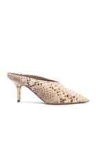 Yeezy Season 6 Faux Python Embossed Leather Mule Pumps In Neutrals,animal Print
