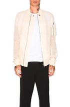 Rick Owens Flight Bomber In Neutrals