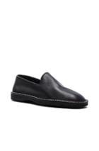 Maison Margiela Leather Slippers In Black