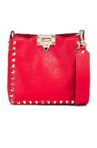 Valentino Rockstud Messenger Bag In Red