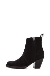 Acne Studios Pistol Suede Booties In Black