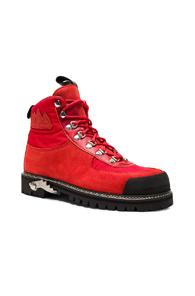 Off-white Hiking Suede Cordura Boots In Red
