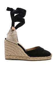 Castaner Canvas Carina Wedge Espadrilles In Black