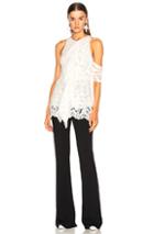 Proenza Schouler Corded Lace Ruffle Top In Neutrals