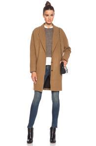 Nicholas Wool Cocoon Coat In Brown