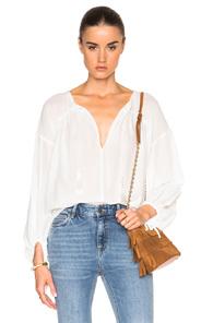 Derek Lam 10 Crosby Gauze Blouse In White