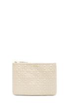 Comme Des Garcons Star Embossed Pouch In White