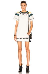 Sea Embroidered Shirt Dress In Neutrals