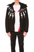 Neil Barrett Fairisle Bolt Ski Jacket In Black
