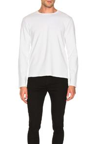 Frame Long Sleeve Tee In White