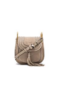Chloe Small Suede Hudson Bag In Gray