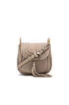 Chloe Small Suede Hudson Bag In Gray