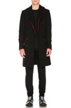 Givenchy Contrast Coat In Black
