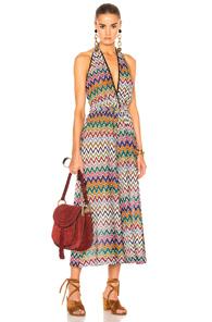 Missoni Mare Jumpsuit In Geometric Print,abstract,green,orange